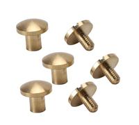 OEBUAFI Kit di 50 Rivetti in Ottone Rivetto Curvo da 8 Mm per Artigianato in Pelle Appello Senza Tempo per gli Stilisti di Gioielli (ottone 3)