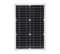 OEBUAFI Kit Pannello Solare Monocristallino Ad Alta Efficienza da 20 W Installazione Semplice per Caricabatterie Portatile da Esterno di Emergenza con Manuale Utente in Inglese