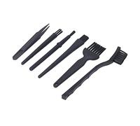 OEBUAFI Kit Spazzole Antistatiche da 6 Pezzi con Setole Dure e Pinzette, Strumenti di Pulizia Portatili per Interni di Casa e Auto, 5 Spazzole 1 Pinzetta, Manico in Plastica, Morbide