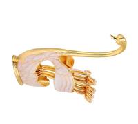 OEBUAFI Kit Supporto per Cucchiaio da Frutta e Cucchiaino da caffè con Elegante Base a Cigno per Decorazioni da Tavola e Pratico Regalo - 6 Pezzi (bianco oro)