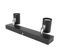 OEBUAFI Lampada da Soffitto a Binario Fisso a 2 Lampadine a Binario Fisso con Testa Rotante e Base E27 per Armadio da, Sala Lavanderia