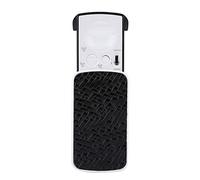 OEBUAFI Lente D'ingrandimento Ottica per Gioielli Lente con Luce a LED Ad Alta Definizione per Piccoli Caratteri, Griglie e Difetti per la Valutazione di Gioielli, Francobolli e Monete Nero/Argento