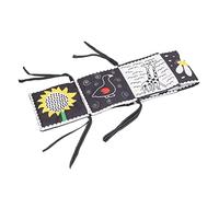 OEBUAFI Libro in Stoffa per Bambini 12 Pagine Libro a Contrasto in Bianco e su Entrambi i Lati per la Prima Educazione con Dispositivo Audio Bibi per (Piante e Animali Marini e Insetti Animali)