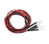 OEBUAFI Luci LED per Auto RC Ad Alta Simulazione per Notte Oscura, Aspetto Fresco, Fari 4 Pezzi 5 Mm Luce Bianca di Colore per gli Appassionati di Auto RC Drift (#02)