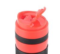 OEBUAFI Macchina per caffè Portatile Bottiglia per caffè a Tenuta Stagna con Filtro a Rete, Coperchio a Prova di Fuoriuscite, per Viaggiare, Preparare il tè, Plastica PP (rosso)