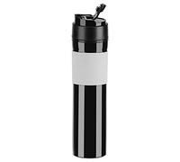 OEBUAFI Macchina per caffè Portatile Bottiglia per caffè a Tenuta Stagna con Filtro a Rete, Coperchio a Prova di Fuoriuscite, per Viaggiare, Preparare il tè, Plastica PP (BLACK)
