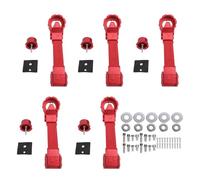 OEBUAFI Maniglie per Porte Esterne per JK, Kit in Lega di Alluminio Ad Alta Resistenza, Kit 5 Pezzi per JK Dal 2007 Al 2017, Sostituisce Perfettamente le Maniglie Originali (rosso)