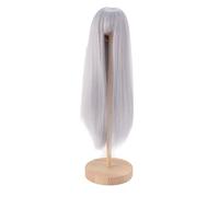 OEBUAFI Parrucca per Bambola con Snodo Sferico, Capelli Lunghi Lisci in Seta Ad Alta Temperatura con Frangia e Cuoio Capelluto Simulato per lo Styling Fai-da-te della Bambola (BLUE)