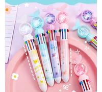 OEBUAFI Penne a Sfera Multicolori 10 in 1 a Forma di Farfalla per Scrivere Divertenti Materiale Scolastico per Ufficio (17 centimetri)