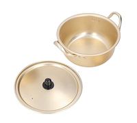 OEBUAFI Pentola Portatile per Ramen Coreana Leggera Impilabile con Coperchio per Cene in Alluminio da 9,2 Once