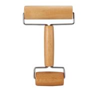 OEBUAFI Perno da Pasticceria a Doppio Rullo, Strumento per Stendere L'impasto in Legno con Rullo Grande e Piccolo per Pasta di Biscotti, Pizza, Torta, Strumento da per Schiacciare Noci (stile 1)