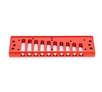 OEBUAFI Pettine per Armonica in Lega di Alluminio a 10 Fori per SP20 con Lucidatura Fine e Facile da Trasportare per gli Appassionati di Strumenti Blues