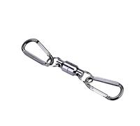 OEBUAFI Potente Clip a Rilascio Magnetico per Rete da Pesca per Un Facile Accesso e Cordino per Attrezzi, Perfetto per Il Campeggio e Le Avventure di Pesca, Acciaio Inossidabile (Doppia Fibbia)
