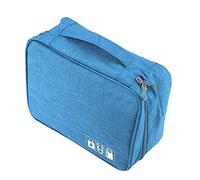 OEBUAFI Pratica Borsa Portaoggetti con Cerniera Liscia per Garget Portatile, Impermeabile e Facile da Pulire, Adatta per Viaggi e attività All'aperto Rosso Blu 9,64x7,08x3,93 Pollici (Lago Blu)