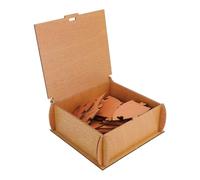 OEBUAFI Puzzle Artigianale a Forma di Cuore Marrone, Materiale Robusto in Cartone a densità, Design Elegante per Commemorazioni Natalizie, Delicato e Ben Realizzato