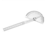 OEBUAFI Righello Goniometro in Acciaio Inossidabile, Strumento di Misurazione per Mirino Angolare da 0 a 180 Gradi con Marcature Chiare, per Carpenteria di Progettazione Architettonica