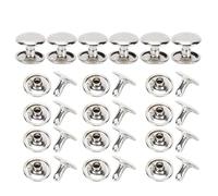 OEBUAFI Rivetto a Doppio Cappuccio, Materiale in Ferro, 200 Set di Chiodi Rotondi, Rivetti Artigianali Durevoli per Borse in Pelle, Scarpe, Vestiti, 12x10 Mm (ferro)