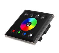 OEBUAFI Robusto Dimmer con Controller Touch a LED con Ricca Regolazione del Colore per Strisce Luminose a LED - Design Alla Moda, Dimensioni Compatte in Bianco/ (BLACK)