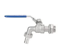 OEBUAFI Rubinetto in Acciaio Inossidabile, Valvola a Sfera da 1/2 Pollice con Blocco Automatico e Maniglia in Gomma Antiscivolo, per Acqua Fredda e Calda Fino a 150℃