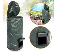 OEBUAFI Sacchetti per Compost Organici Durevoli da 2 Pacchi Sacchetti per Smaltimento Rifiuti Riutilizzabili da Giardino per Giardino da Materiale PE Verde Scuro da 15 Galloni 34 Galloni (verde scuro)