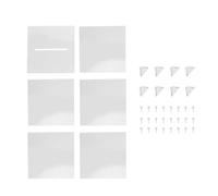 OEBUAFI Salvadanaio Non Apribile, Acrilico Trasparente Che Deve Rompersi per Aprire la Scatola per Risparmiare Denaro 4,72 X 4,72 X 4,72 Pollici Design Trasparente con Fai da Te