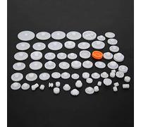 OEBUAFI Set da 64 Pezzi di Ingranaggi in Plastica, Cinghie, Pulegge, Alberi, Boccole, Ingranaggi a e Conici ABS, con Singoli e Doppi Strati Assortiti e Vite Senza Fine per