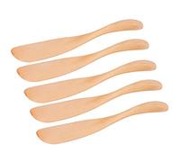 OEBUAFI Set di 5 Coltelli per Burro in Legno Composito, Manico Ergonomico Liscio per Spalmare Marmellata, Burro di Arachidi, Formaggio, Utensili da Sicuri per Pane e Condimenti