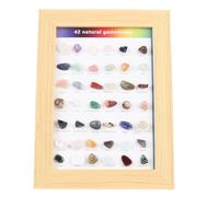 OEBUAFI Set di Collezioni di Rocce e Minerali, Kit di 42 di Pietre Preziose e Cristalli per Bambini con Espositore Trasparente per L'educazione Geologica, Regalo STEM