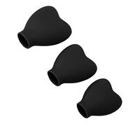 OEBUAFI Set di Coperture per Pennelli per Trucco in Silicone a Forma di Cuore Copertura Protettiva per Pennelli Cosmetici per Proteggere i Capelli delle Spazzole, Design Portatile per per la (BLACK)
