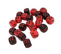 OEBUAFI Set di Dadi in Plastica a Sei Facce 48 Pezzi Impermeabili Rosso per Feste di Giochi Interattivi 1,5x1,5x1,5 Cm