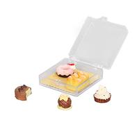 OEBUAFI Set di Dessert Ad Alta Simulazione in Miniatura per Casa delle Bambole 1:12 per Regali della Casa delle Bambole, Cibo e Bevande Portatili in Plastica in Resina per L'uso Nella Scena della (A)
