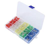 OEBUAFI Set di Diodi LED Colorati da 500 Pezzi per Esperimenti Scientifici Scolastici, Indicatori Luminosi da 5 Mm per Scheda Audio, Ingegneria Elettrica