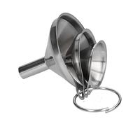 OEBUAFI Set di Imbuti in Acciaio Inossidabile da 3 Pezzi Imbuti per Riempimento di Bottiglie per Conserve con Fibbia Ad Anello di Coda per Bottiglie Piccole Spezie Olio Aceto