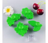 OEBUAFI Set di Stampini in Plastica a Forma di Foglia, Deliziosi Stampi per Biscotti per Pasticceria, Strumenti per Decorare Torte, 4 Stampi per la Festa del Ringraziamento o la Festa di Natale