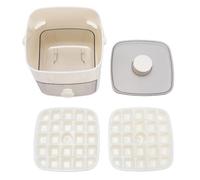 OEBUAFI Set per Macchina del Ghiaccio Impilabile Set di Vassoi per il Ghiaccio Impilabili per Cubetti di Impilabili con 2 Vassoi 1 Contenitore 48 Cubetti Pinze per