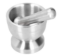 OEBUAFI Smerigliatrice Manuale per Aglio, Set Mortaio e Pestello Manuale in Acciaio Inossidabile con Base Antiscivolo per Macinare Noci di Condimenti (S)