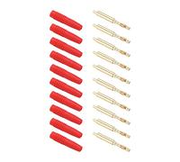 OEBUAFI Spine a Banana Placcate Oro da 10 Pezzi Prestazioni Stabili per Apparecchiature di Prova, Spine Metalliche con Connettore Maschio Isolato di Alta qualità per Test del Valore Dell'energia