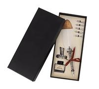 OEBUAFI Squisito Set di Penne in Dal Design Antico in rilievo. Elegante Strumento di Scrittura per la Simbolizzazione della Conoscenza