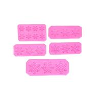 OEBUAFI Stampi per Cioccolato con Fiocchi di Neve da 5 Pezzi, Stampo in Silicone Flessibile di Diverse Forme Senza Viscoso per Realizzare Torte e Caramelle Fai-da-te