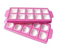 OEBUAFI Stampini per Ravioli, Design Sicuro e Riutilizzabile (Tondo + | Senza BPA, pratici utensili da , facile da pulire, 23,5 x 10,8 cm