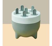 OEBUAFI Stampo per Ghiaccioli Design Staccabile Mini Creatore di Ghiaccioli Sano per il Divertimento della Famiglia 6 cavità PP Durevole (GREEN)