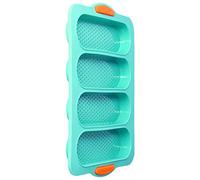 OEBUAFI Stampo per in Silicone, 4 Scanalature e Fori di Ventilazione | Stampo per pane per modellare il pane, superficie liscia per un rilascio rapido del cibo, forma flessibile per preparare il