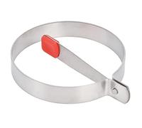 OEBUAFI Stampo per Uova Strumento per Modellare le Uova con Copertura Protettiva in Silicone Manico in Acciaio Inossidabile 304 Rivestimento Antiaderente Senza BPA per Frittata Fai da Te (Girare)
