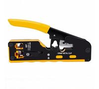 OEBUAFI Strumento di Crimpatura RJ45 Design Pass Through di Sicurezza Affidabile per Professionisti della Rete Cat7 Cat6 Cat5 1 unità