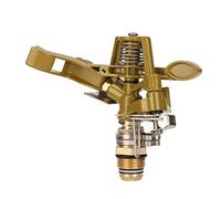 OEBUAFI Testa Irrigatore a Impatto con Filettatura Maschio G1,2, 360° 15 | Lega di Zinco Antiruggine, di Spruzzo Regolabile, Rotazione Automatica, Uso per Irrigazione del Patio
