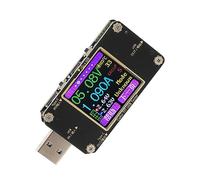 OEBUAFI Tester USB Voltmetro Amperometro Display LCD a Colori per Ricarica Rapida e Sincronizzazione Dati, Inserimento Bidirezionale per Telefoni Cellulari e Laptop
