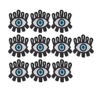 OEBUAFI Toppe Ricamate a Forma di Occhi con Paillettes Che Coprono Macchie di Rotture, 10 Toppe Colorate Termoadesive per Cappelli di Abbigliamento Fai da Te, Perfette da Attaccare a Gonne e Scarpe