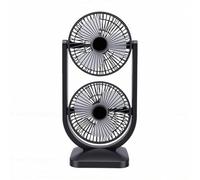OEBUAFI Ventilatore da Tavolo a Doppia Testa 2 in 1 USB Ricaricabile 3 Impostazioni di velocità Ventola di Raffreddamento a Torre Piccola con Funzionamento Silenzioso per L'uso Sulla (GRAY)