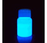 OEBUAFI Vernice Acrilica Fluorescente Che Si Illumina Al Buio, Vernice Luminosa Non Tossica, Perfetta per l'artigianato Fai-da-te e la Decorazione Domestica (BLUE)