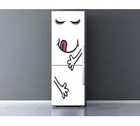 Oedim - Adesivo Decorativo Monigote Lingua 200 x 70 cm | Vinile Resistente e Economico | Design Esclusivo per Frigorifero e Parete, Rosso
